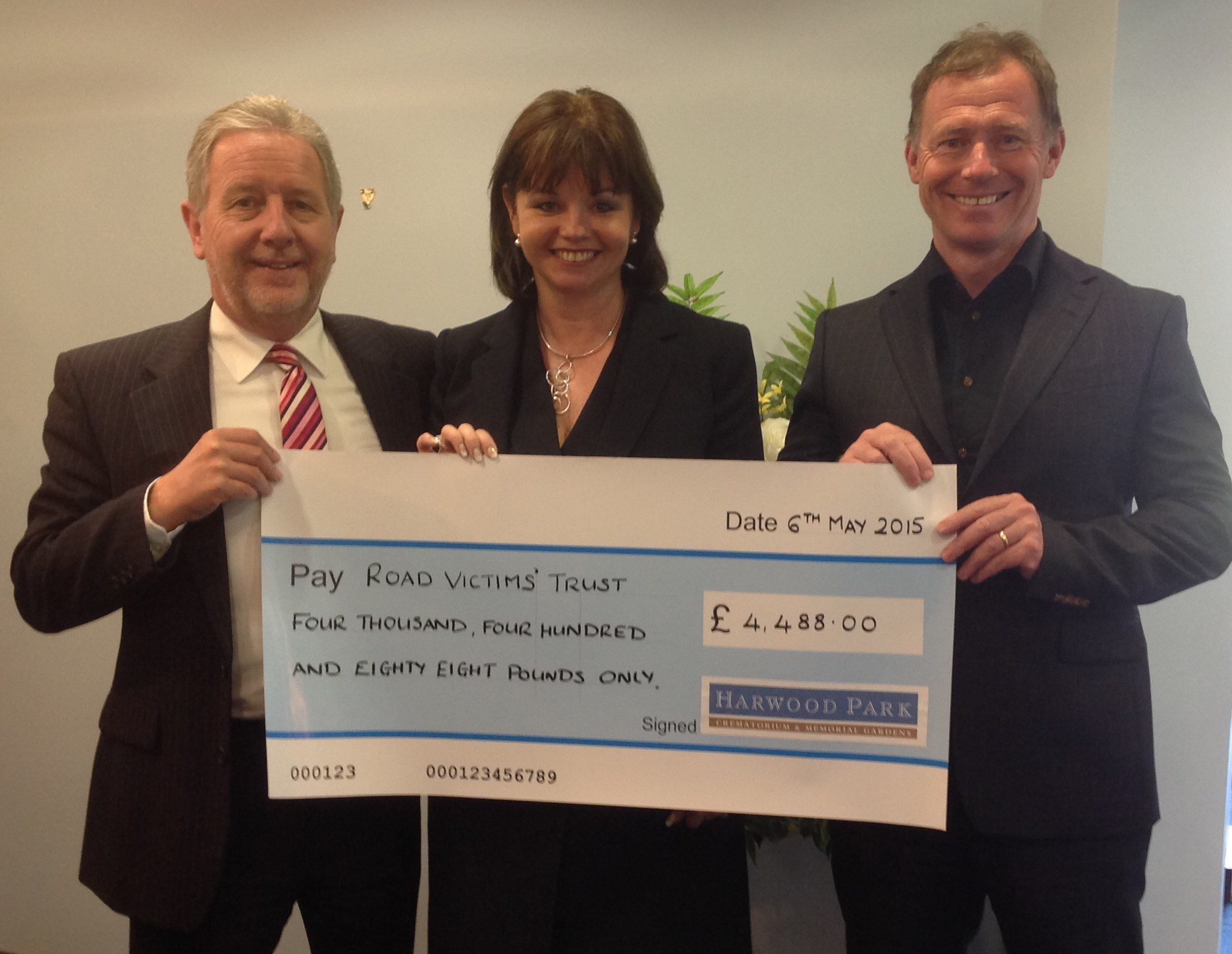 Funeral directors and crematorium support local road accident victims